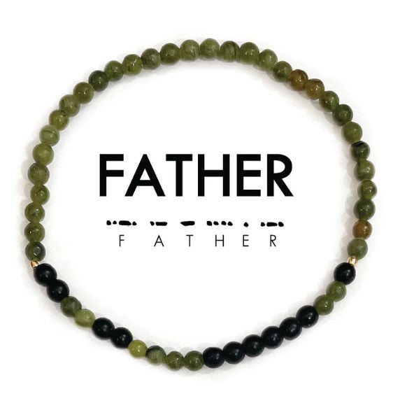 Morse Code Bracelet Father - Men's Extended Size