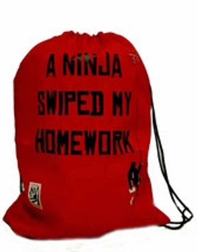 A Ninja Swiped My Homework Drawstring Book Bag (Spy Museum Exclusive)