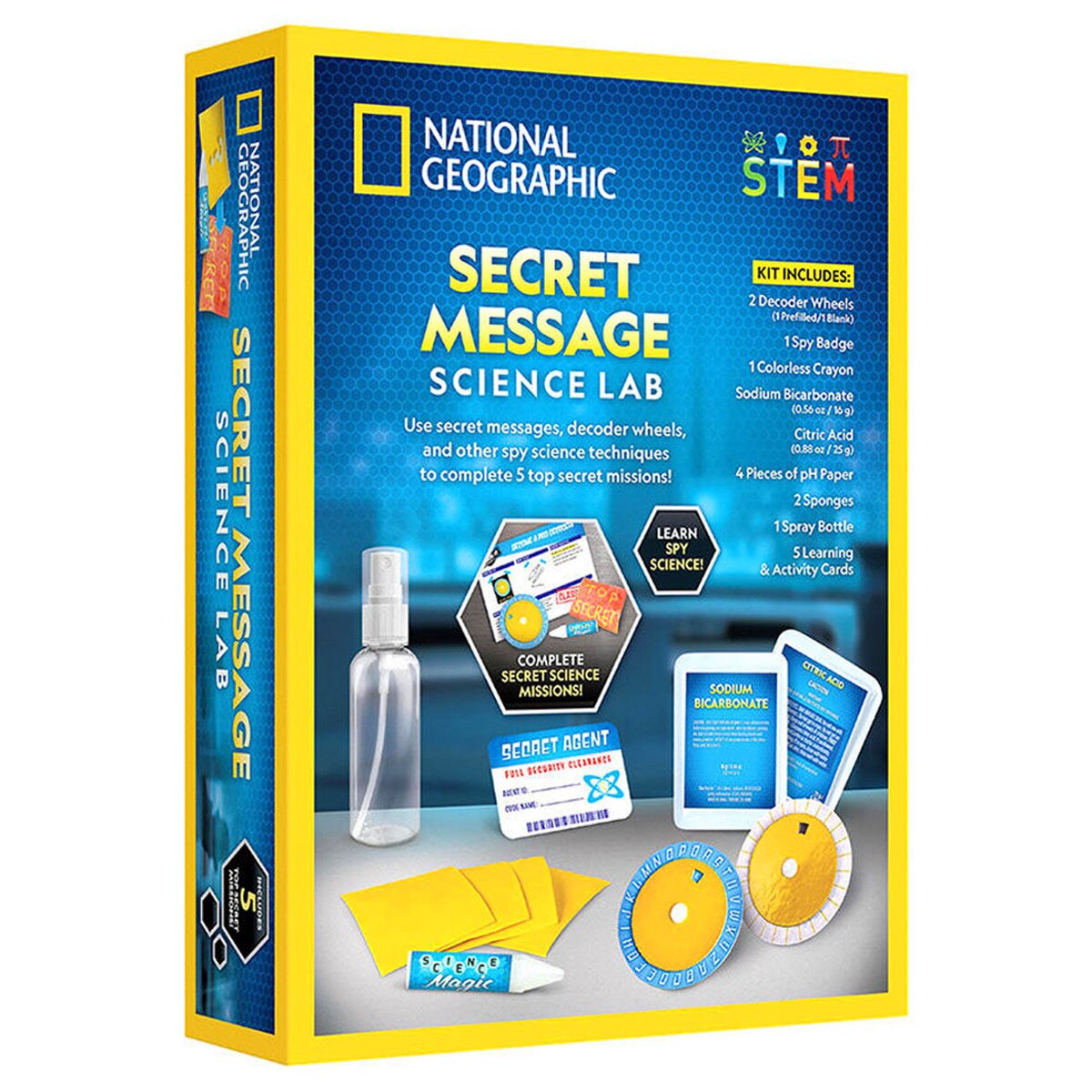 Hidden Message Science National Geographic Secret Message Science Lab Kit β International Spy ...